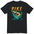 Pike Fishing T-Shirt | Angler Gift for Dad | Fisherman Tee - Black