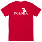 Czerwona koszulka POLSKA ZUZEL KOSZULKA NARODOWA - tyl - prezent dla kibica