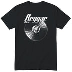 Black Reggae Music Vinyl Records t-shirt - vinyl record print, gift for reggae fans, GitGraf