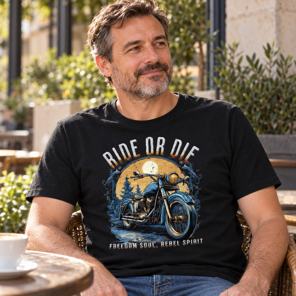 Ride or Die - Koszulka Motocyklowa, Prezent dla Motocyklisty