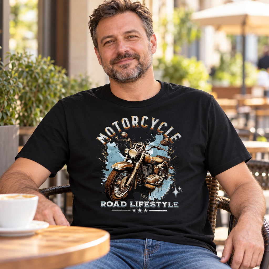 Motorcycle Road Lifestyle Iron Horse - Koszulka dla Motocyklisty