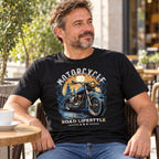 Motorcycle Road Lifestyle Moonlight - Koszulka Motocyklowa