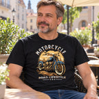 Motorcycle Road Lifestyle - Koszulka Motocyklowa Zachód Słońca