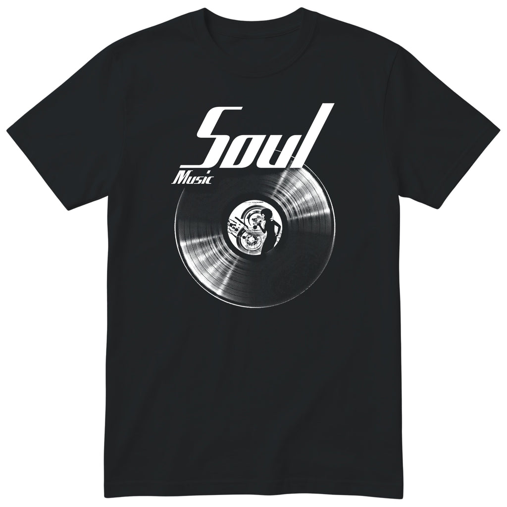 Black Soul Music Vinyl Records t-shirt - vinyl record print, gift for soul fans, GitGraf