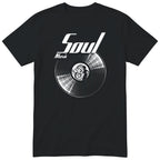 Black Soul Music Vinyl Records t-shirt - vinyl record print, gift for soul fans, GitGraf