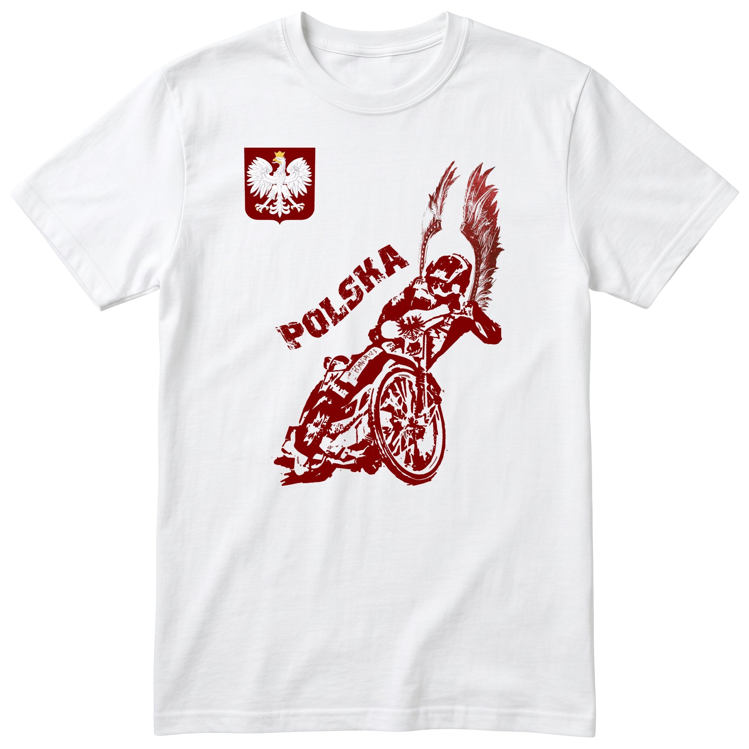 Biala koszulka SPEEDWAY POLSKA KOSZULKA KIBICA POLSKI ZUZEL - koszulka kibica