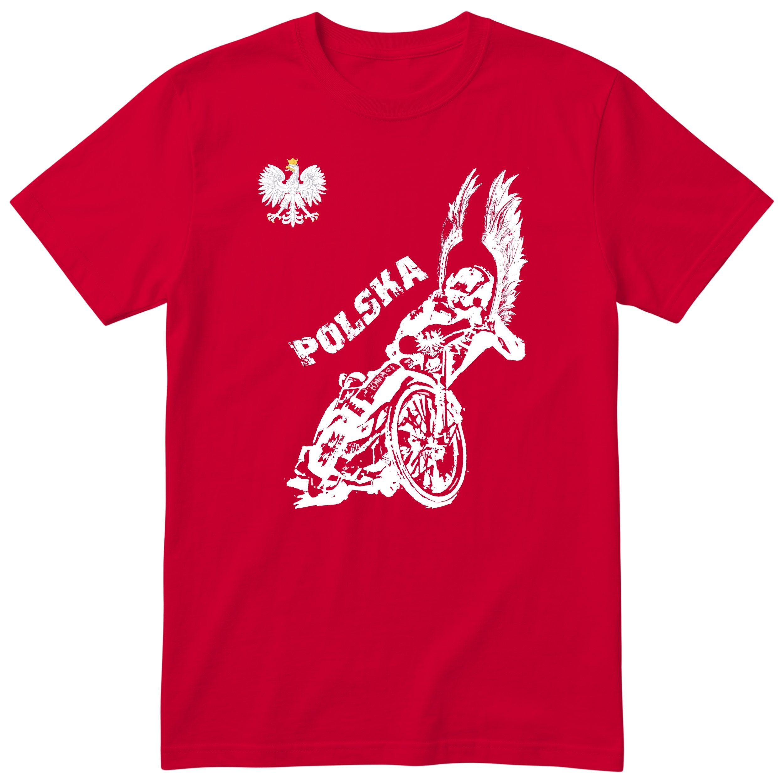 Czerwona koszulka SPEEDWAY POLSKA KOSZULKA KIBICA REPREZENTACJI POLSKI - koszulka kibica