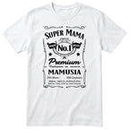 Koszulka biała - Super Mama No.1