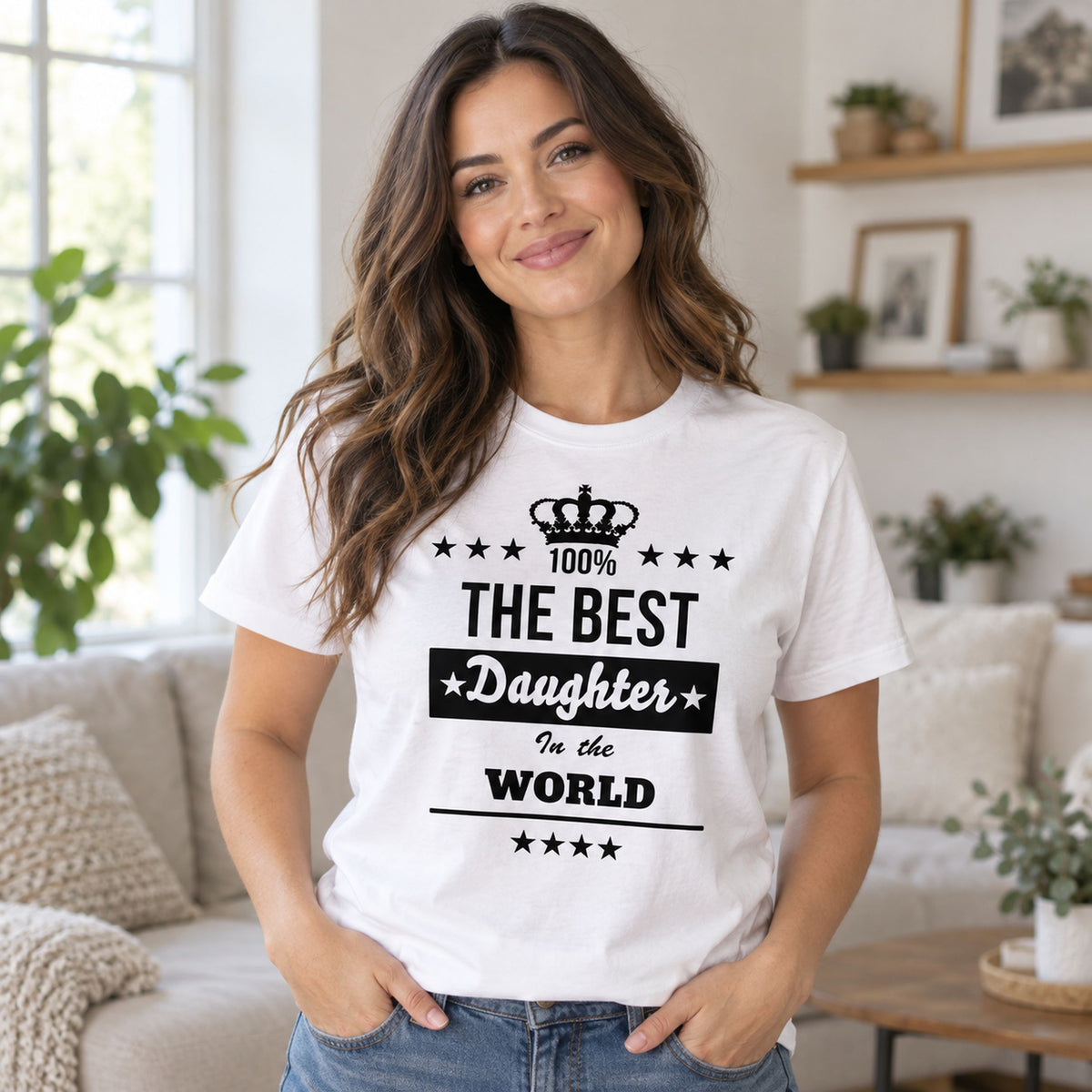 The Best Daughter In The World - Koszulka dla Córki (Angielski Nadruk)