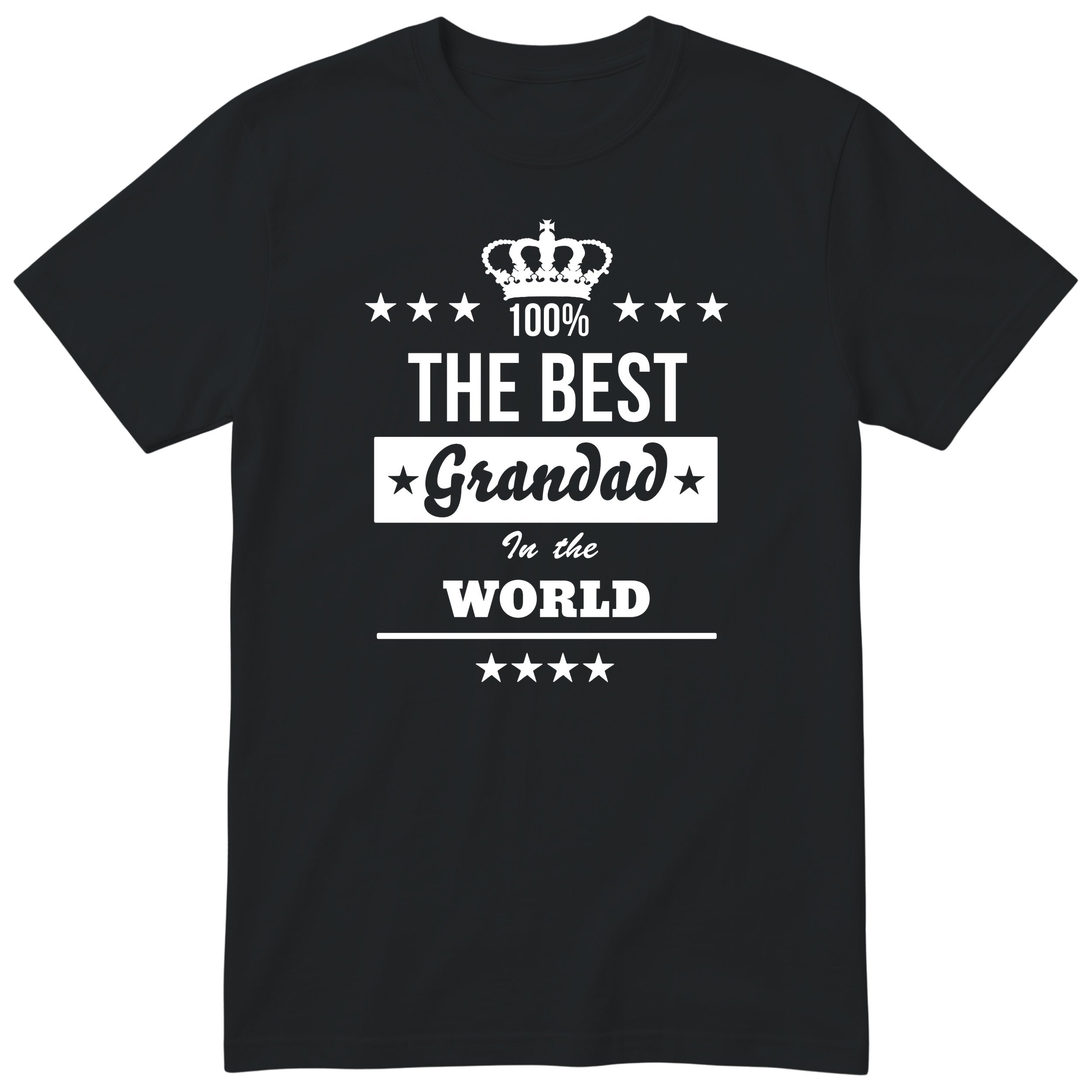 The Best Grandad In The World t-shirt - black, funny gift from grandkids