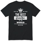 The Best Grandpa In The World t-shirt - black, sentimental family gift