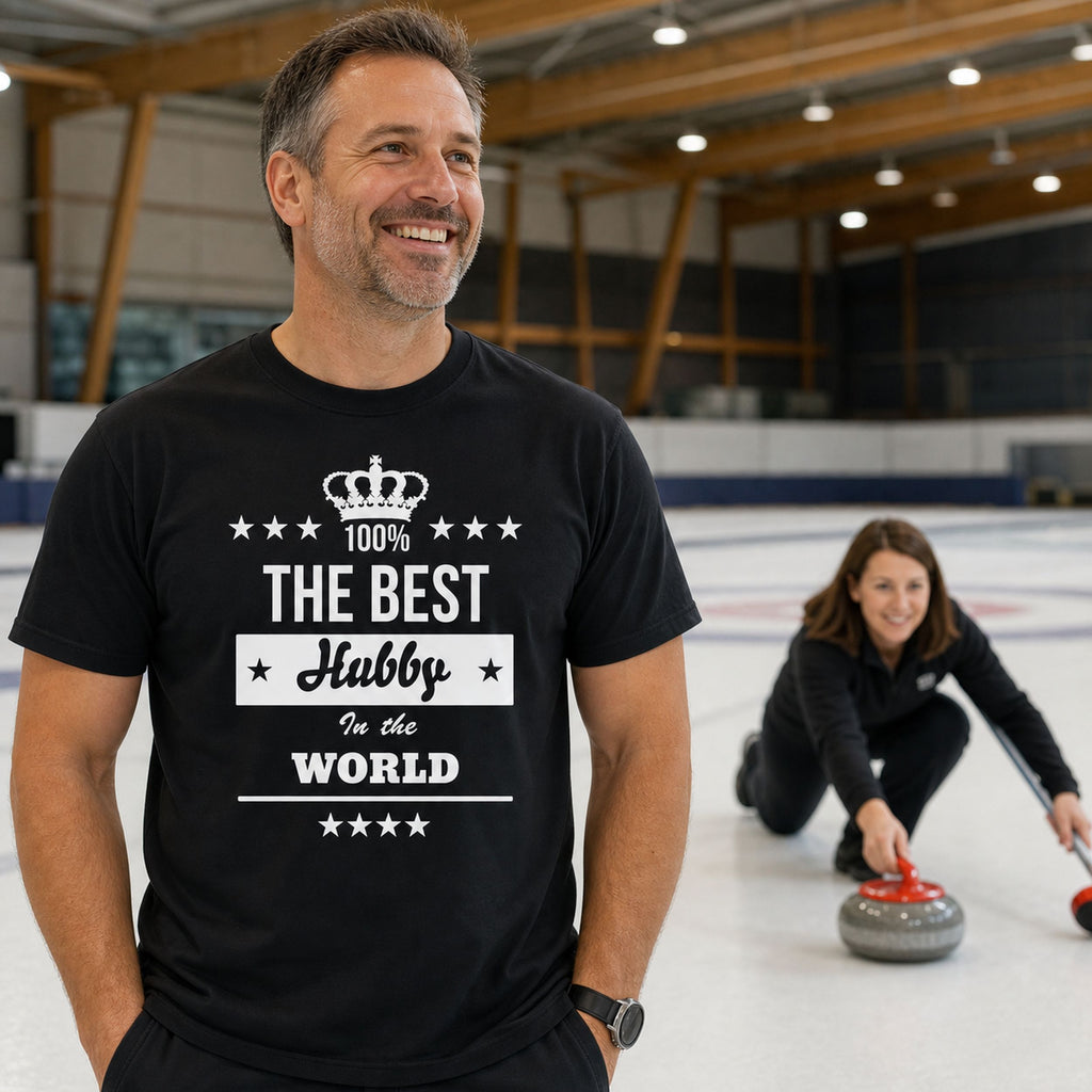 The Best Hubby In The World - Koszulka dla Męża (Angielski Nadruk)