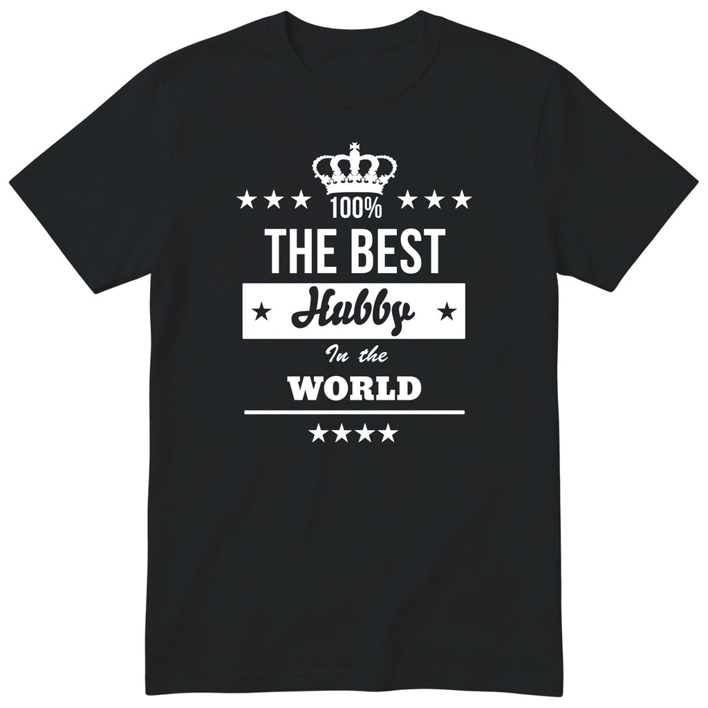 The Best Hubby In The World t-shirt - black, funny husband gift