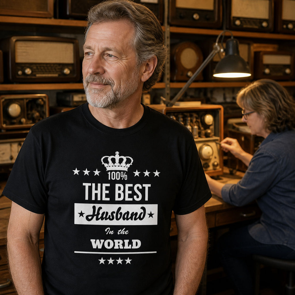 The Best Husband In The World - Koszulka dla Męża (Angielski Nadruk)