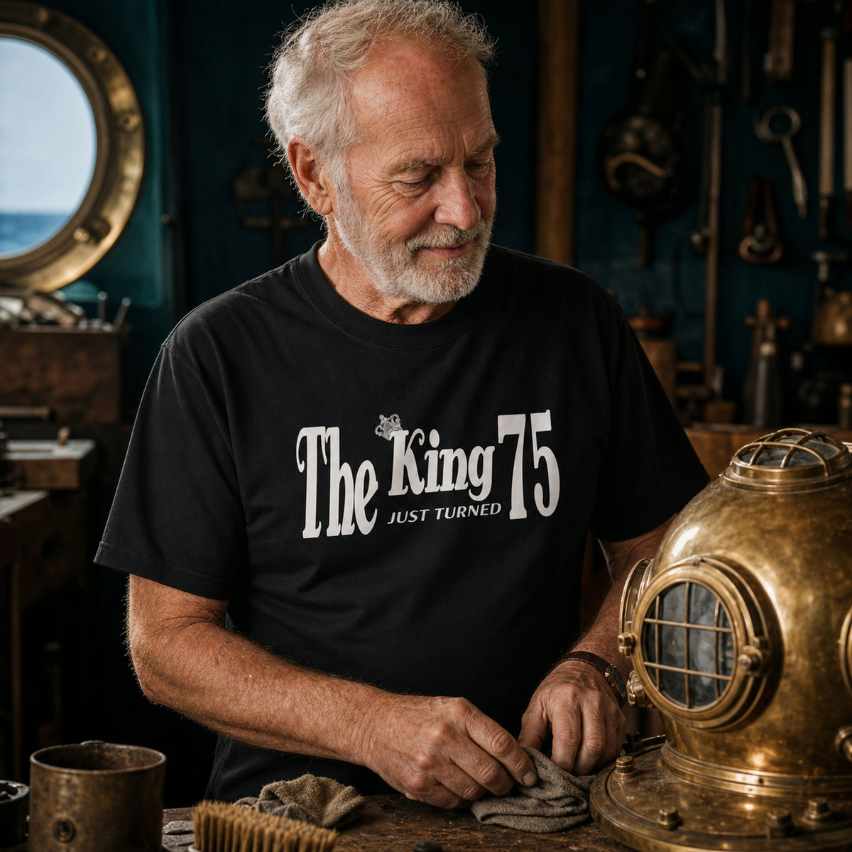 The King Just Turned 75 - Koszulka na 75 Urodziny dla Niego
