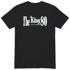 The King Just Turned 80 - Funny 80th Birthday T-Shirt (czarna, druk lokalny)