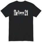 The Queen Just Turned 21 - Funny 21st Birthday T-Shirt Women (czarna, druk lokalny)