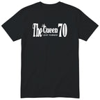 The Queen Just Turned 70 - Funny 70th Birthday T-Shirt Women (czarna, druk lokalny)