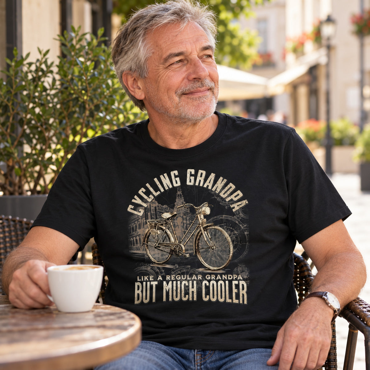 Cycling Grandpa Vintage - Prezent dla Dziadka od Wnuków