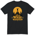 Koszulka "Wlezę Wszędzie" - czarny t-shirt z żółtym retro nadrukiem górskim
