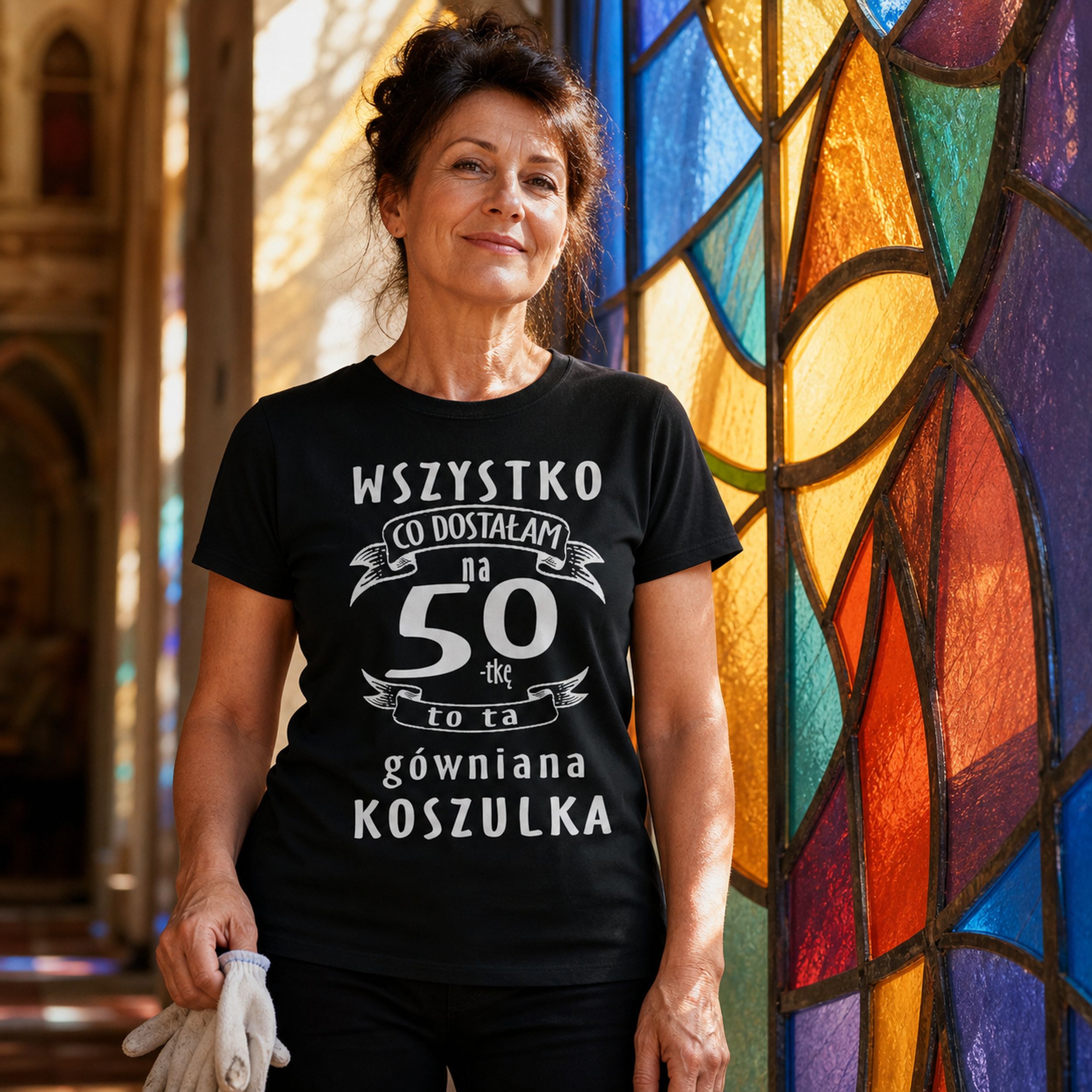 Koszulka na 50 Urodziny dla Niej - Przewrotny Prezent z Humorem