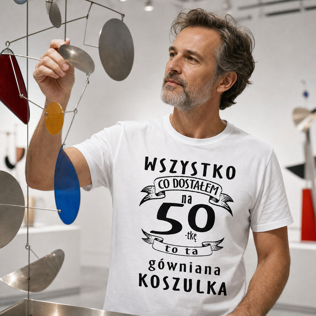 Koszulka na 50 Urodziny dla Niego - Przewrotny Prezent z Humorem