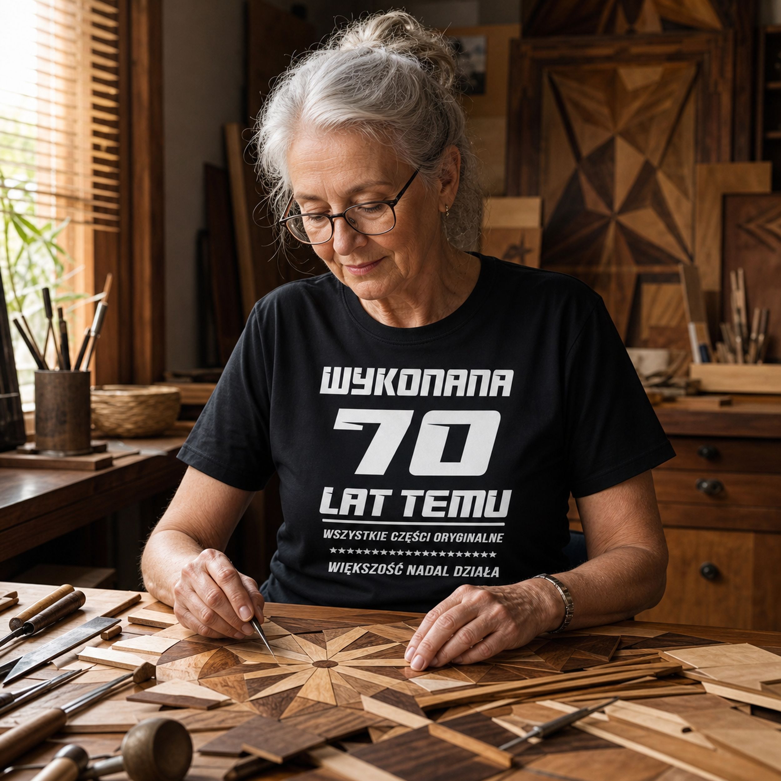 Wykonana 70 Lat Temu - Koszulka Damska na 70 Urodziny