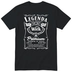 Czarna koszulka - biały nadruk, personalizowana koszulka urodzinowa Legenda z wpisywanym wiekiem