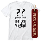 Biała koszulka damska z widoczną metką PERSONALIZACJA