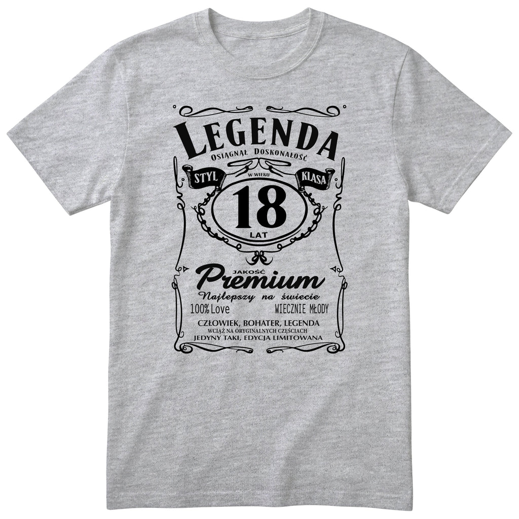 Koszulka Legenda 18 Lat - szara