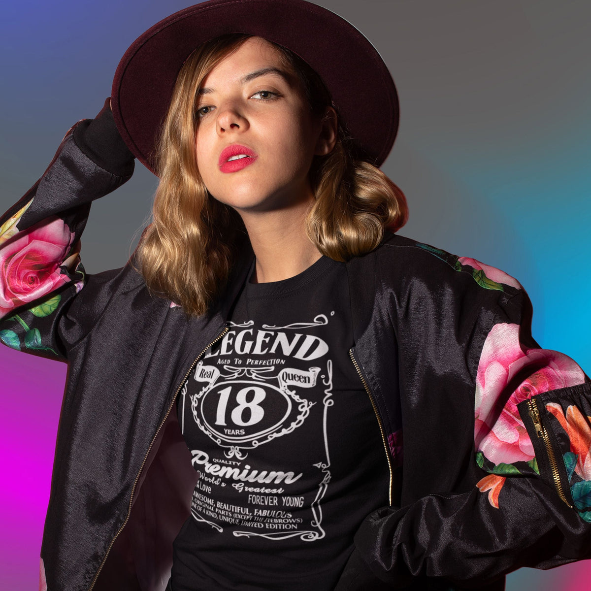 18th Birthday Legend Shirt for Her - Real Queen Aged To Perfection - lifestyle photo 2 of 3