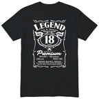 Legend Real Queen 18th birthday t-shirt for women on black Gildan 64000 vintage label