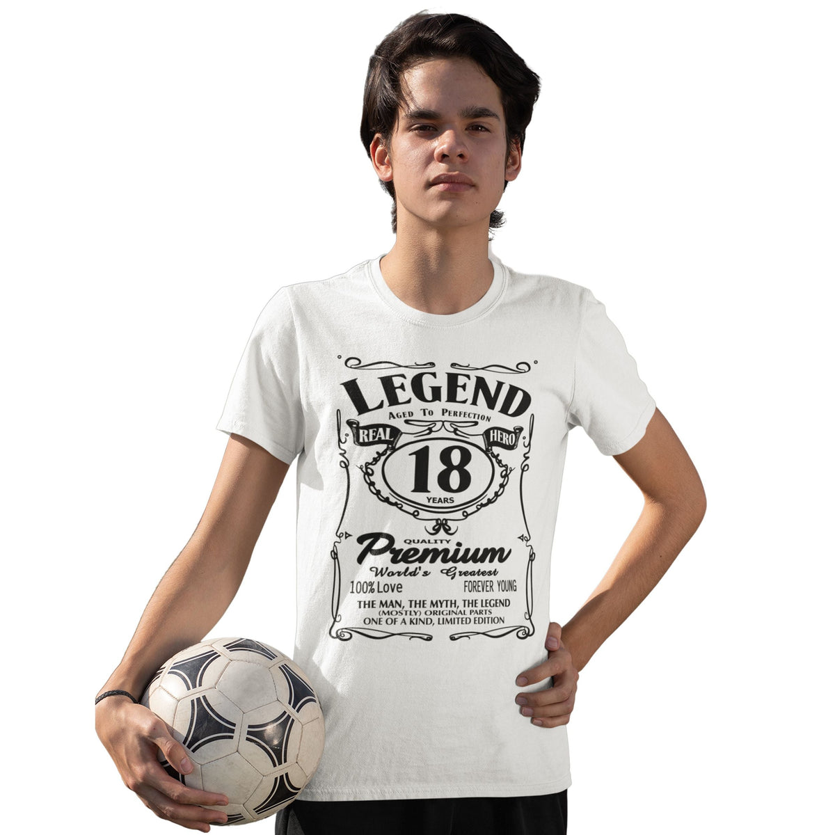 18th Birthday Legend Shirt for Him - Real Hero Aged To Perfection - lifestyle photo 2 of 3