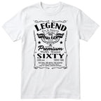 Koszulka na 60 Urodziny dla Mężczyzny – Legend Retro Label | Śmieszny Prezent
