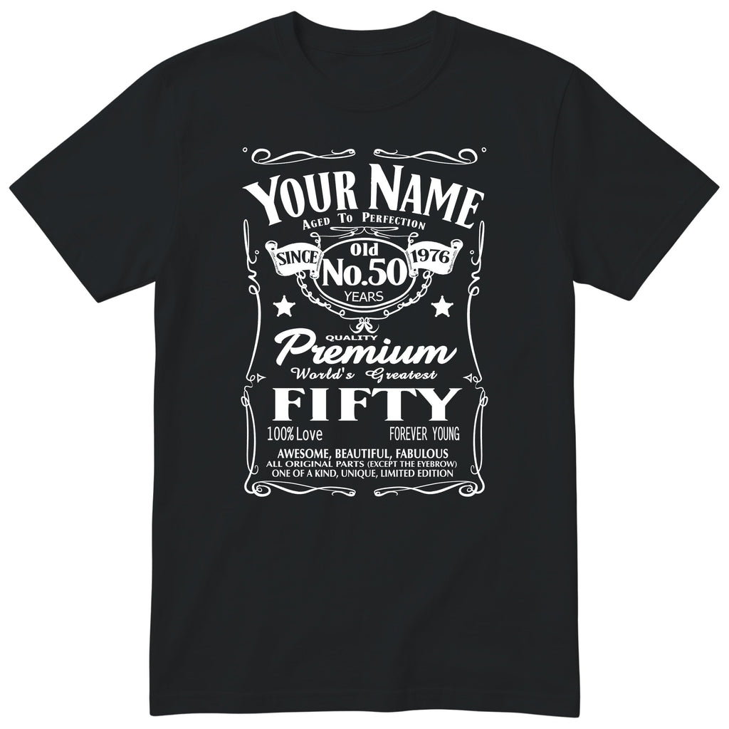 Personalised 50th Birthday T-Shirt Women Fabulous at Fifty