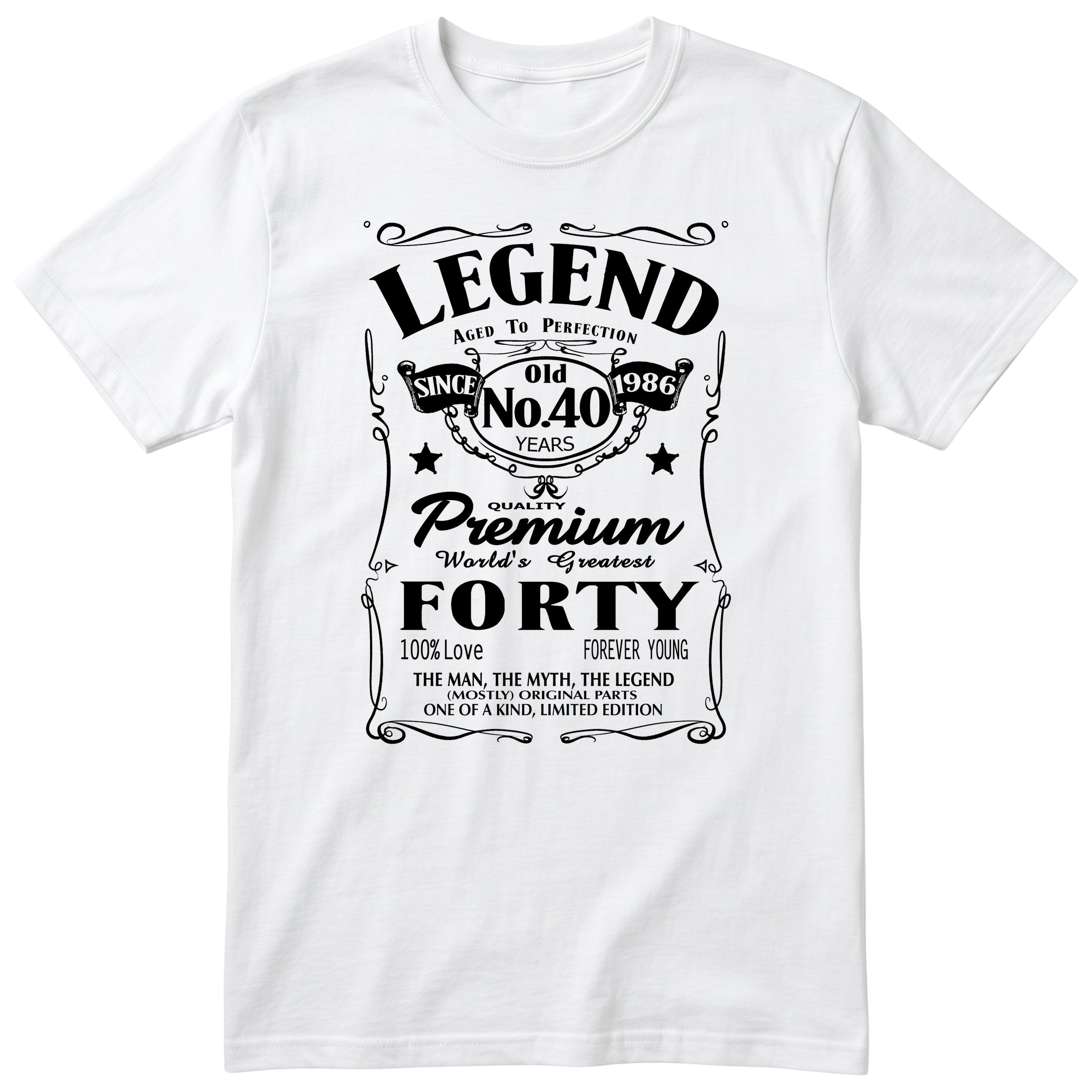 Legend 40th Birthday T-Shirt Men - White
