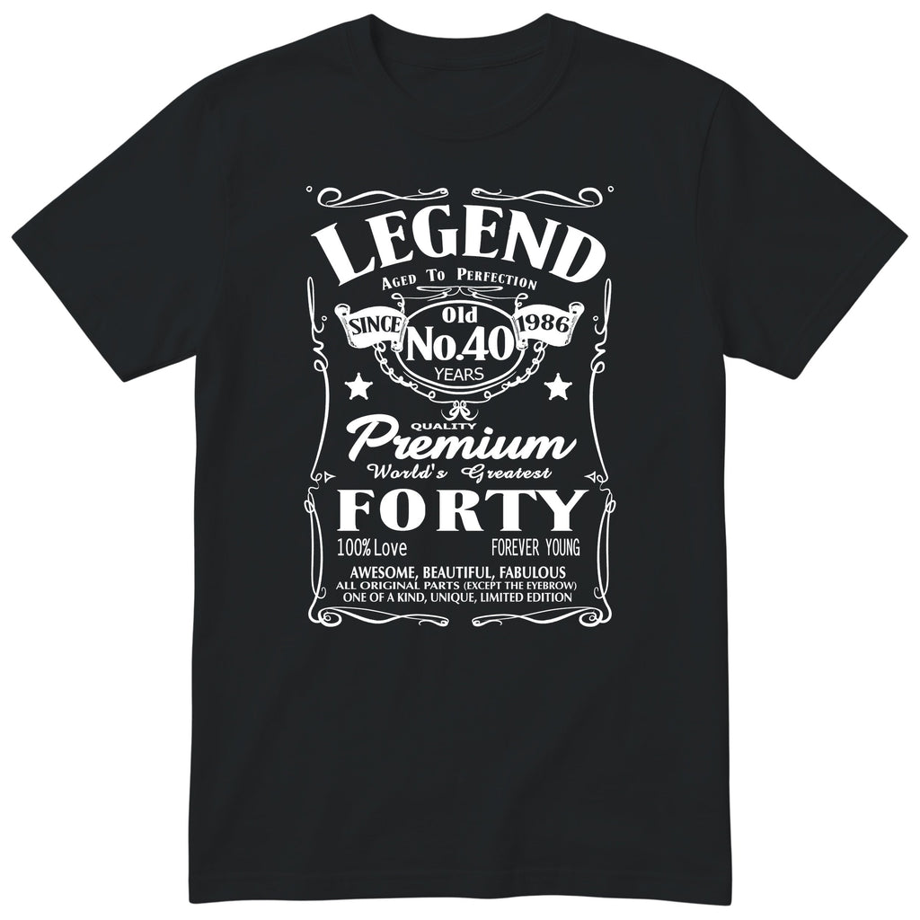 Legend Aged to Perfection 40th Birthday T-Shirt Women - Black