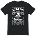 Legend Real Queen 20th birthday t-shirt for women on black Gildan 64000 vintage label