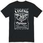 Legend Real Queen 20th birthday t-shirt for women on black Gildan 64000 vintage label