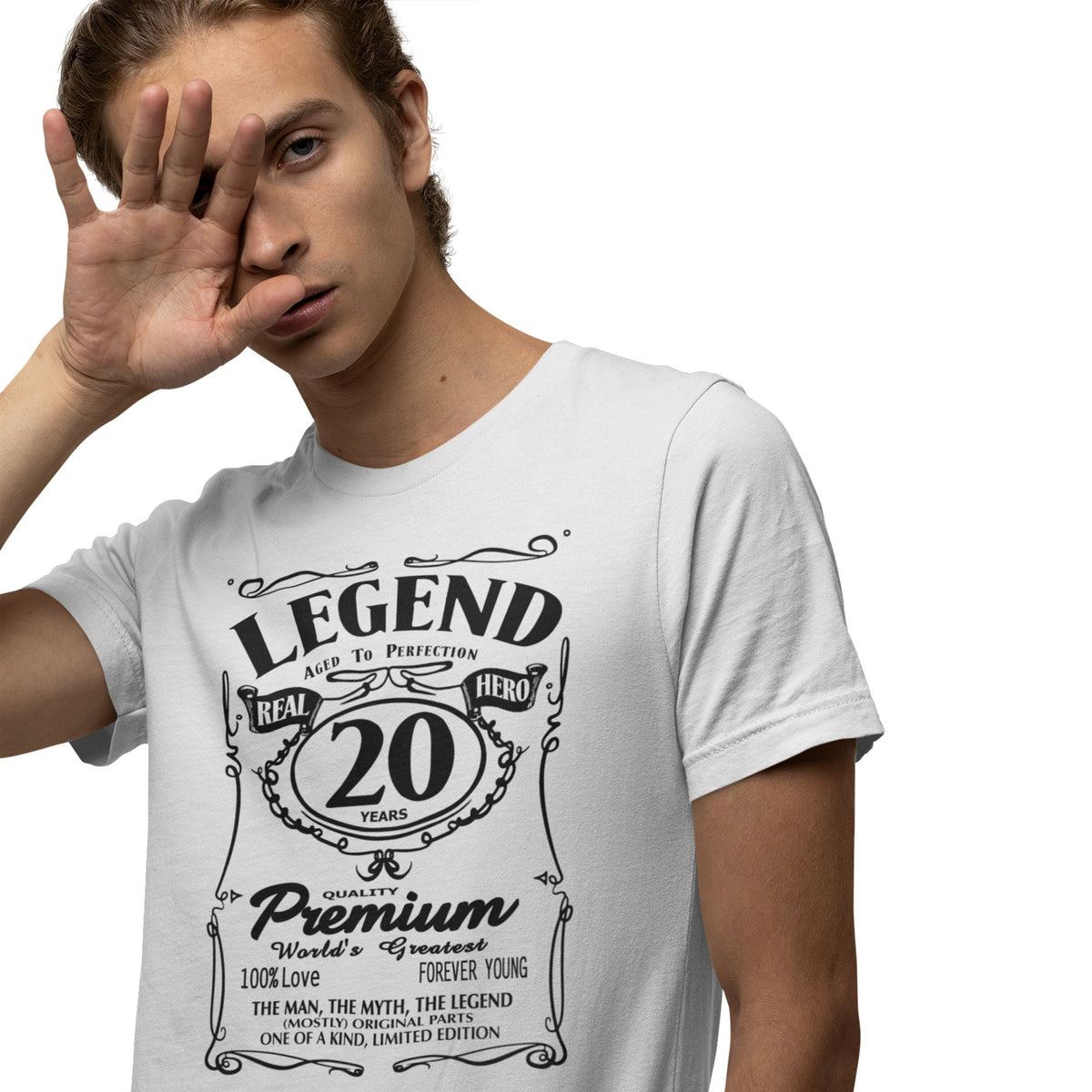 Real Hero Aged To Perfection 20 - Legend 20th Birthday Shirt Men - lifestyle photo 2 of 3