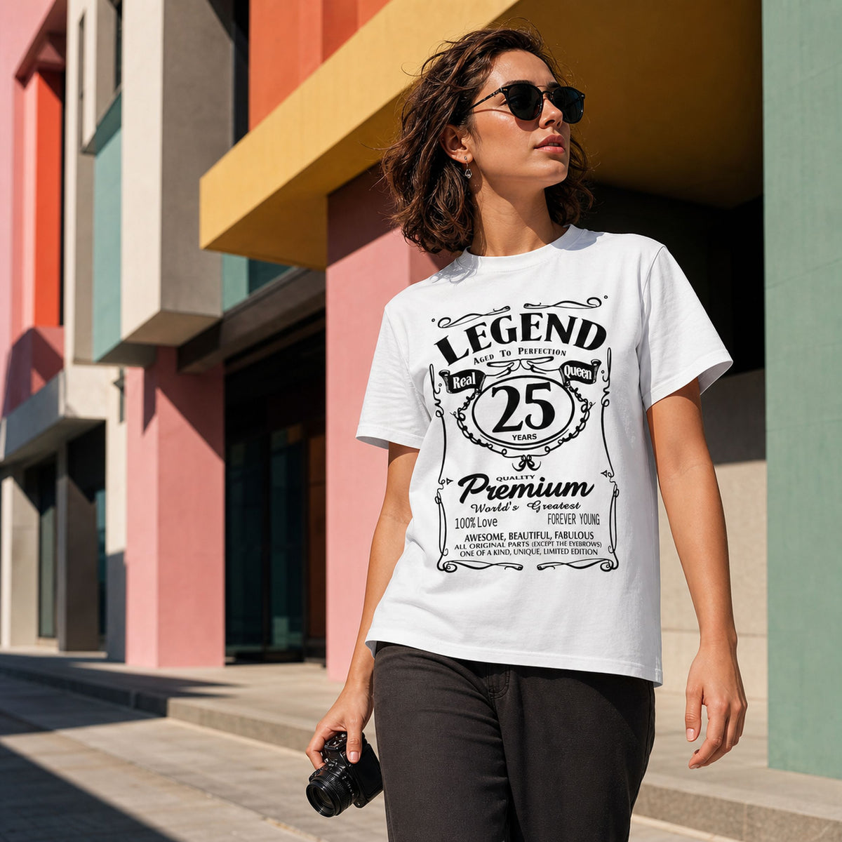 Koszulka na 25 Urodziny dla Niej - Legend Real Queen