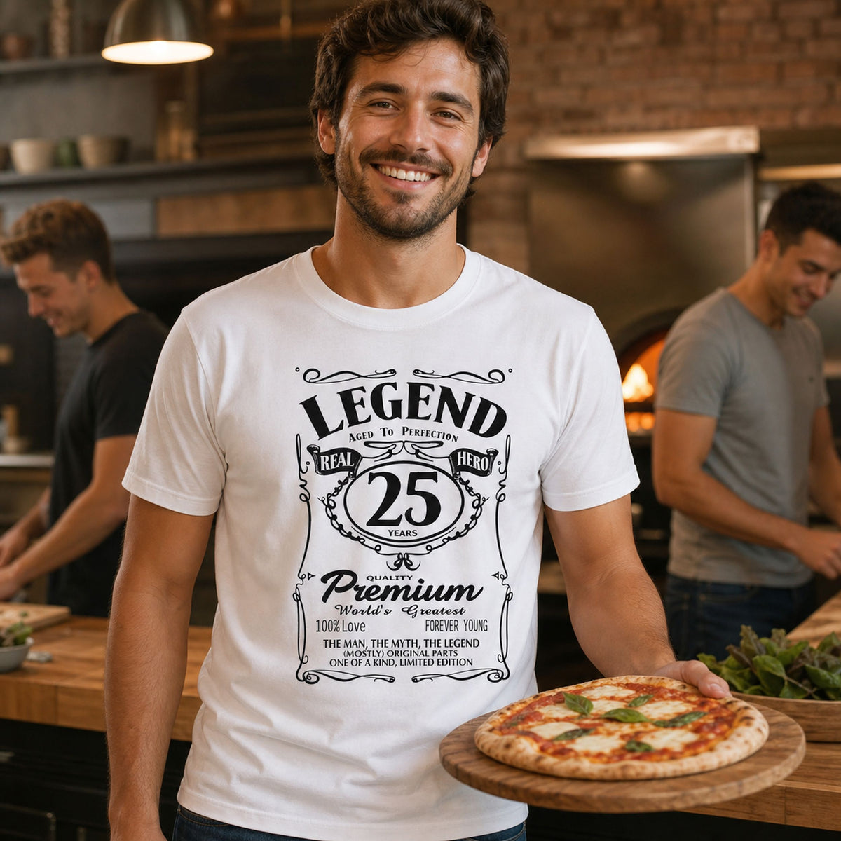Koszulka na 25 Urodziny dla Niego - Legend Retro Label