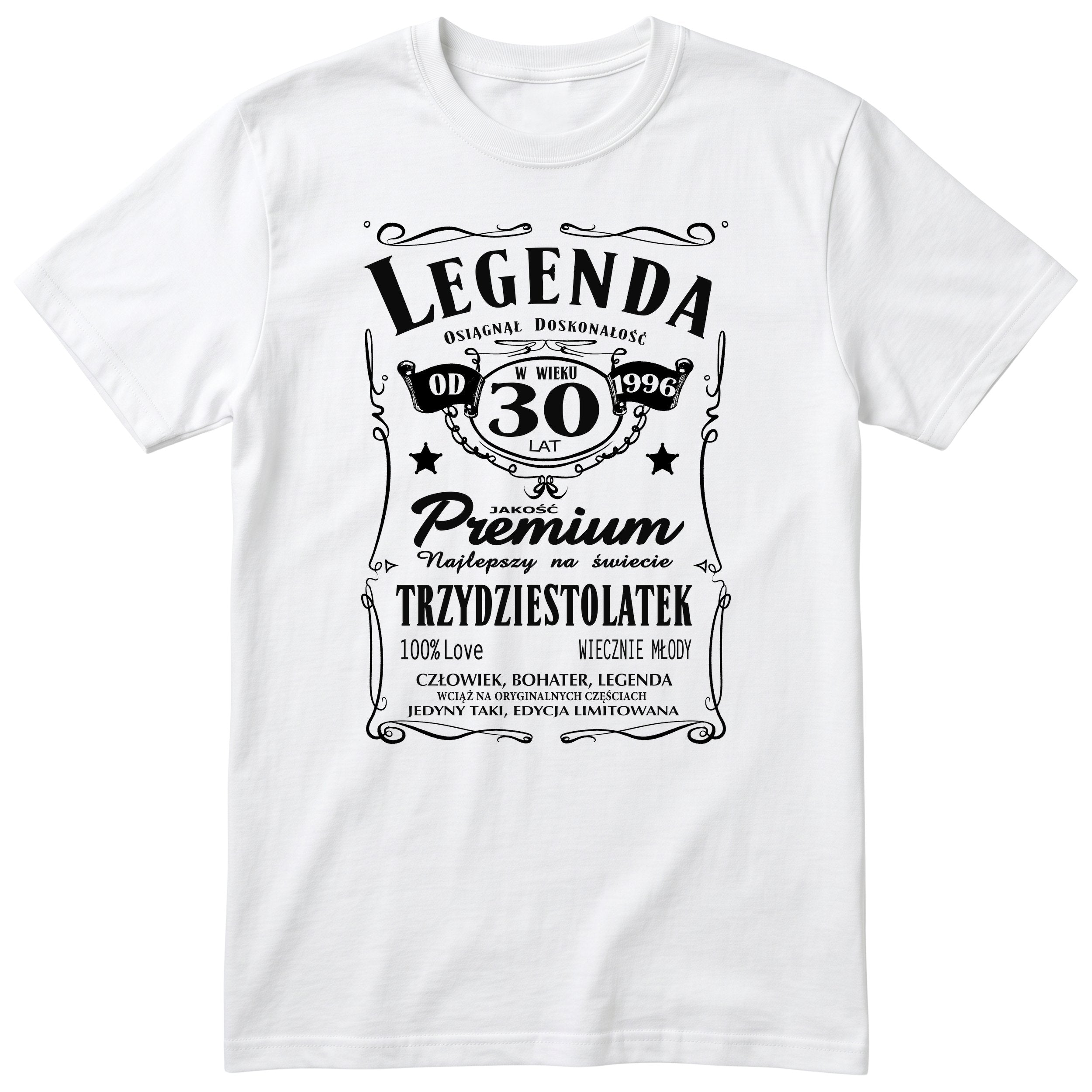 Legenda 30 Lat Koszulka - Polish 30th Birthday Gift T-Shirt Men 1996