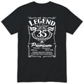 Legend Real Queen 35th birthday t-shirt for women on black Gildan 64000 vintage label