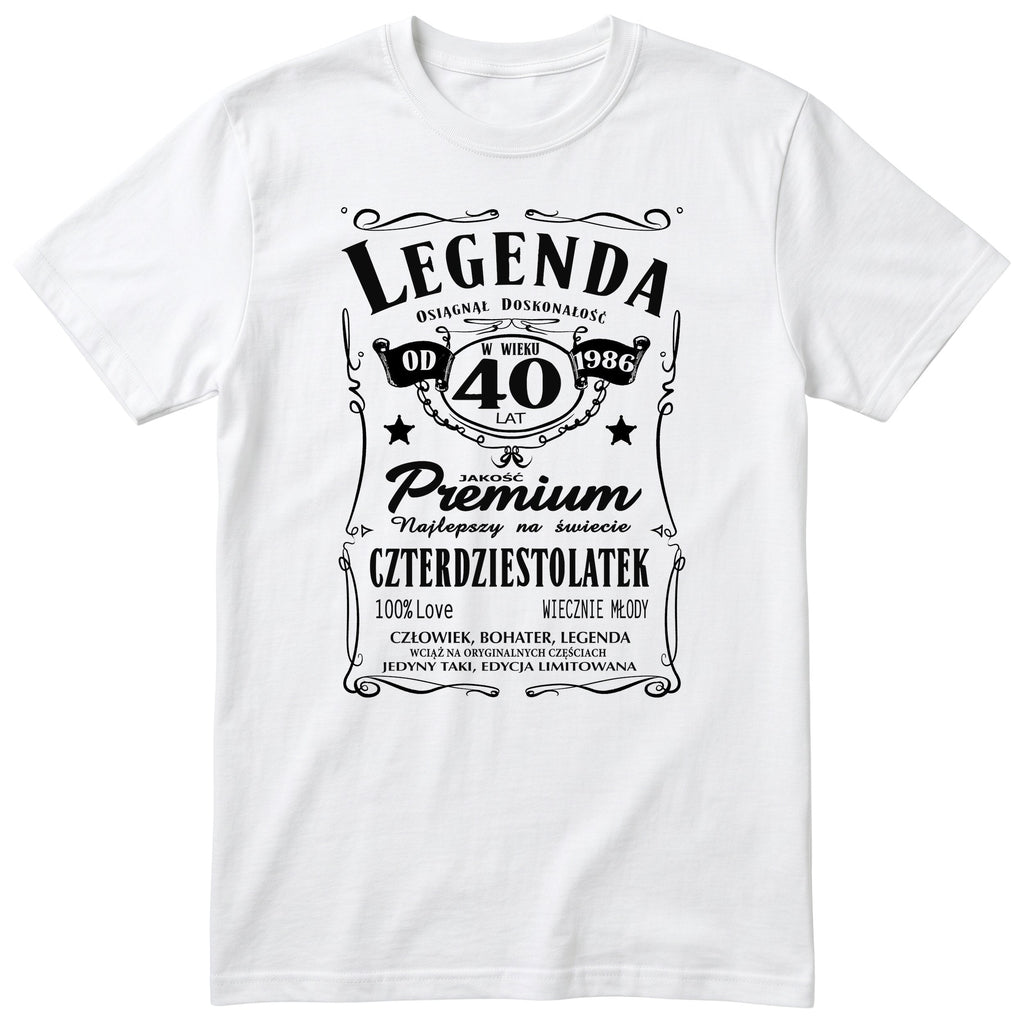 Legenda 40 Lat Koszulka - Polish 40th Birthday Gift T-Shirt Men 1986