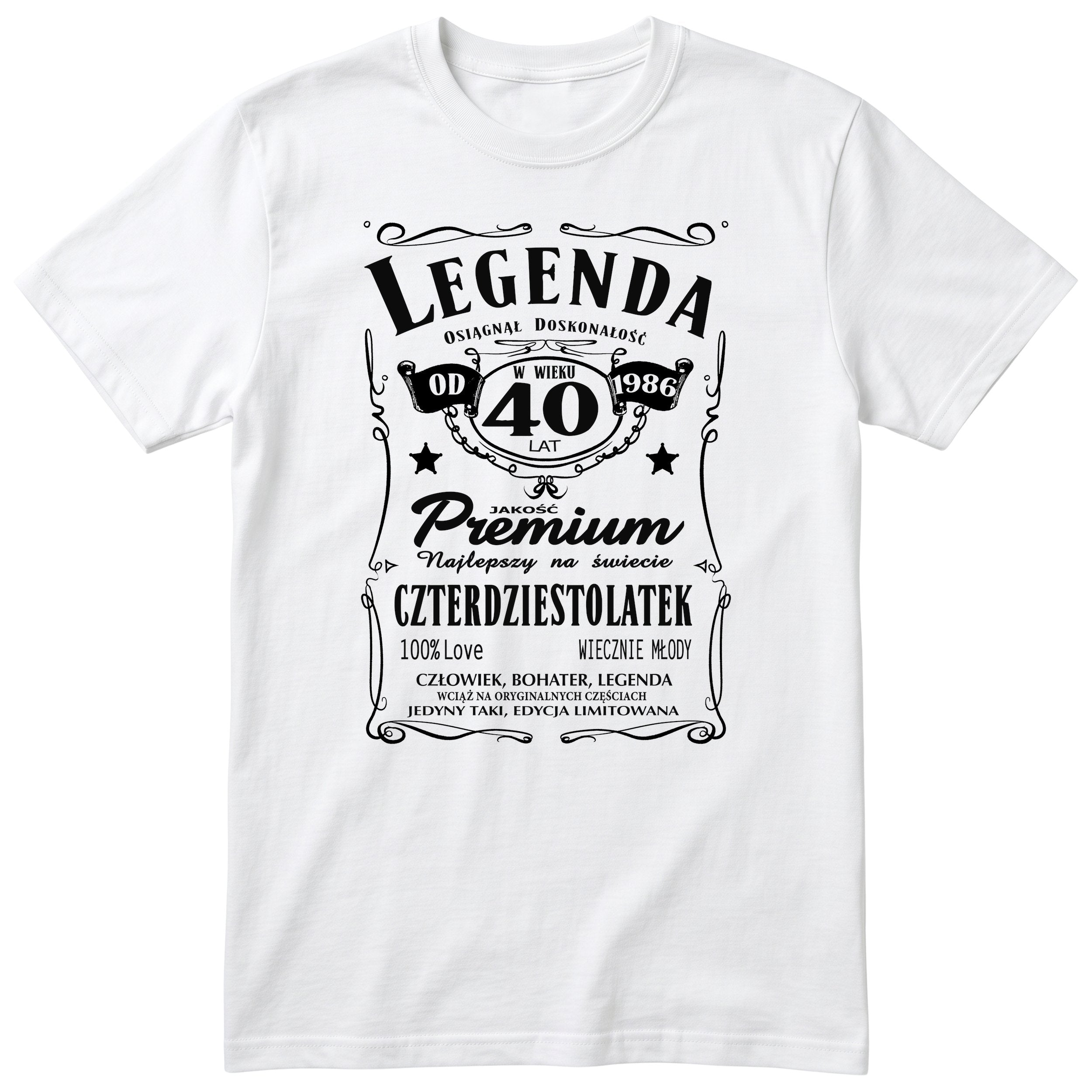 Legenda 40 Lat Koszulka - Polish 40th Birthday Gift T-Shirt Men 1986