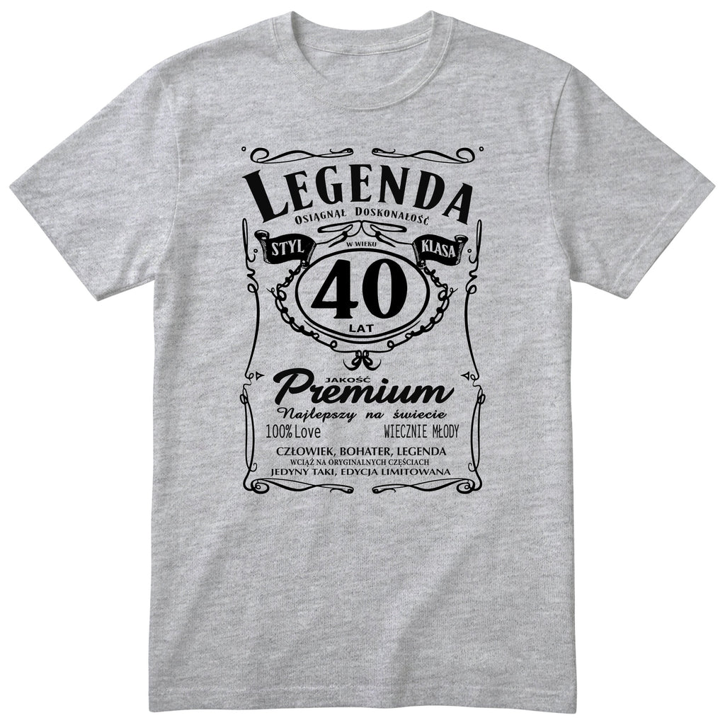 Koszulka Legenda 40 Lat - szara