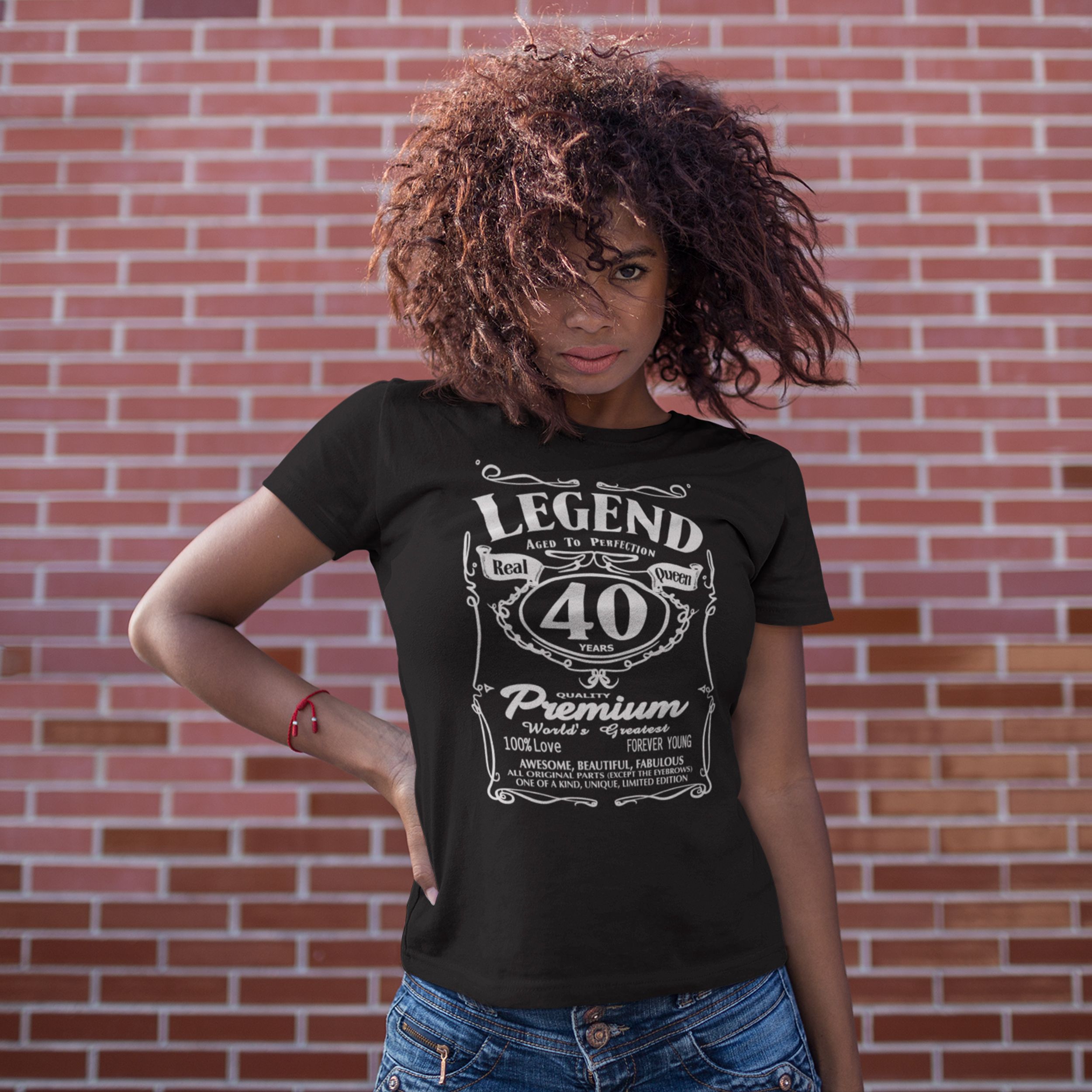 40th Birthday Legend Shirt for Her - Real Queen Aged To Perfection - lifestyle photo 2 of 3