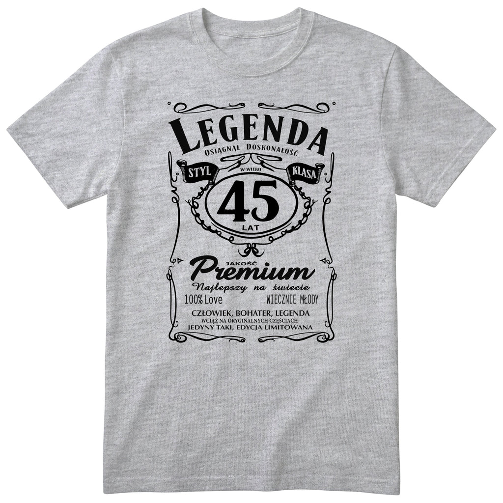 Koszulka Legenda 45 Lat - szara