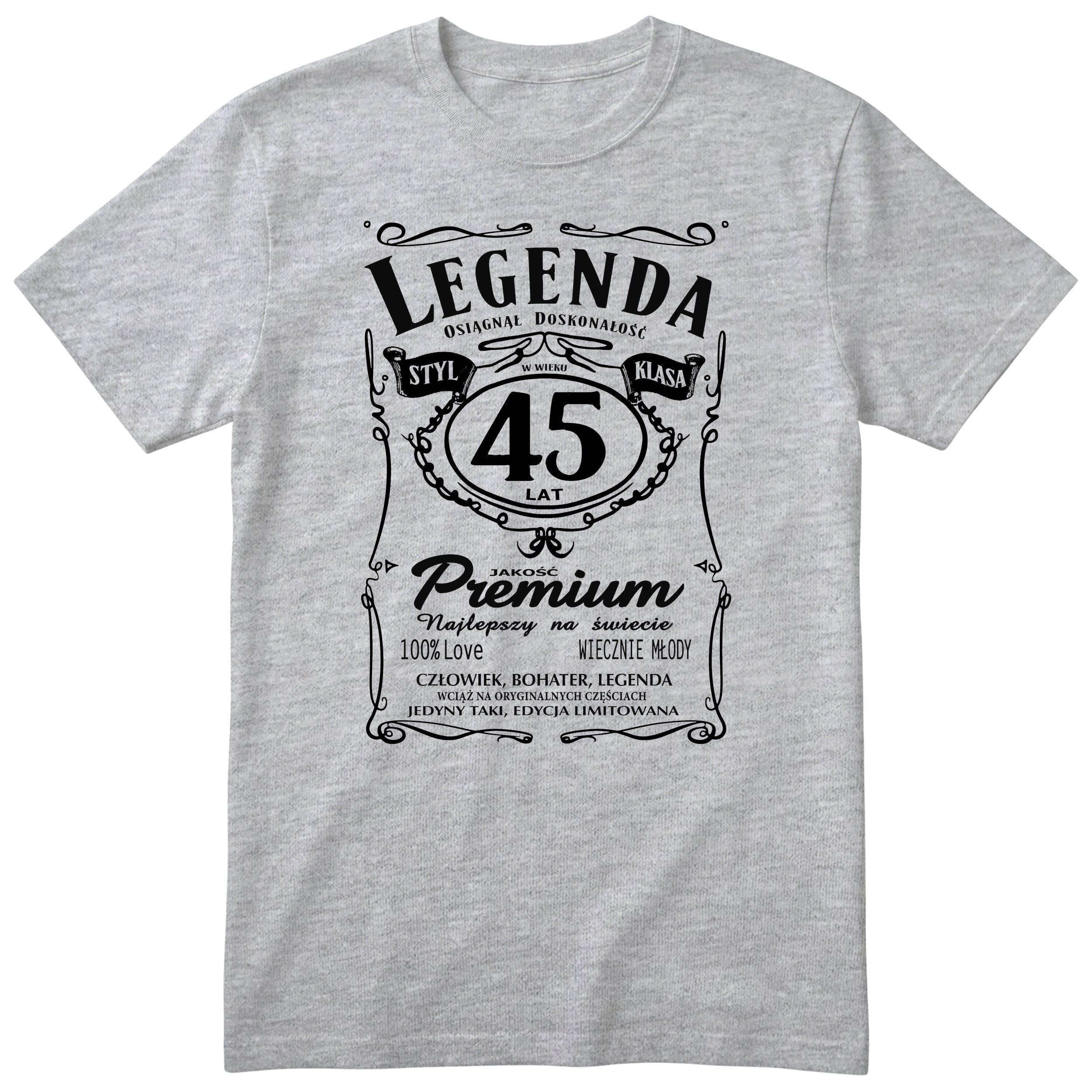 Koszulka Legenda 45 Lat - szara